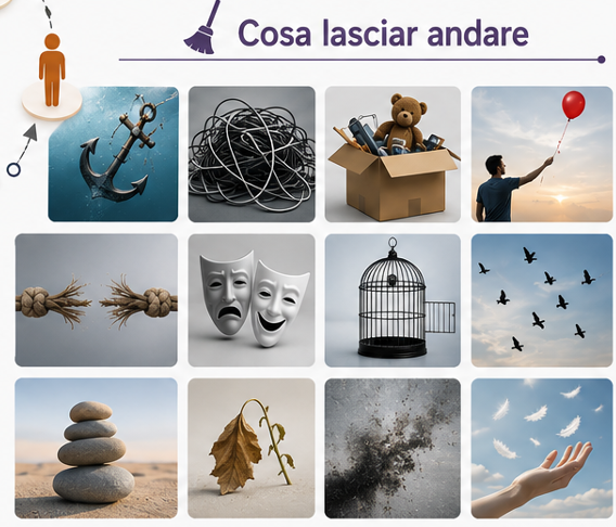 Cosa lasciar andare — mosaico di immagini