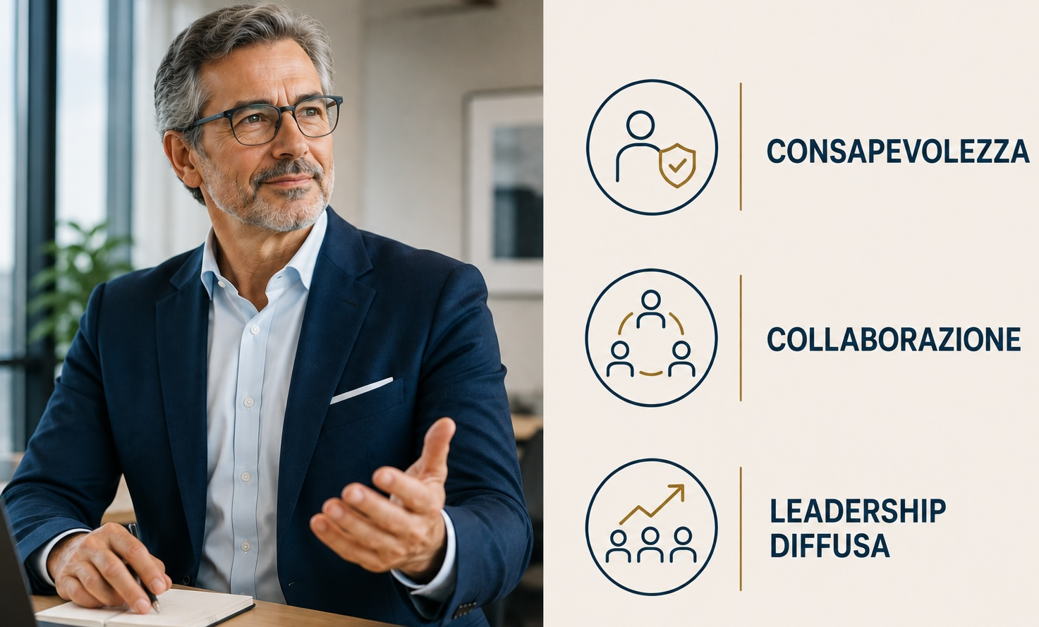 Manager uomo: consapevolezza, collaborazione, leadership diffusa