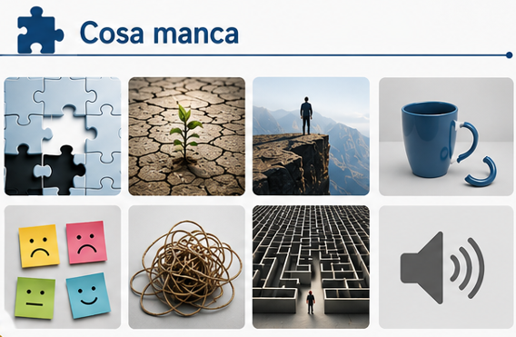 Cosa manca — mosaico di immagini