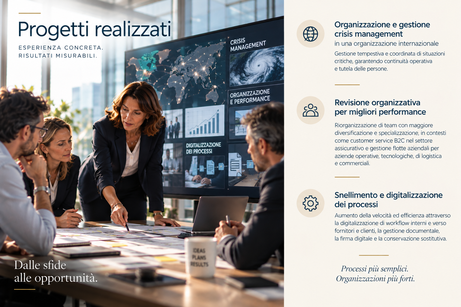Progetti realizzati: crisis management e digitalizzazione dei processi